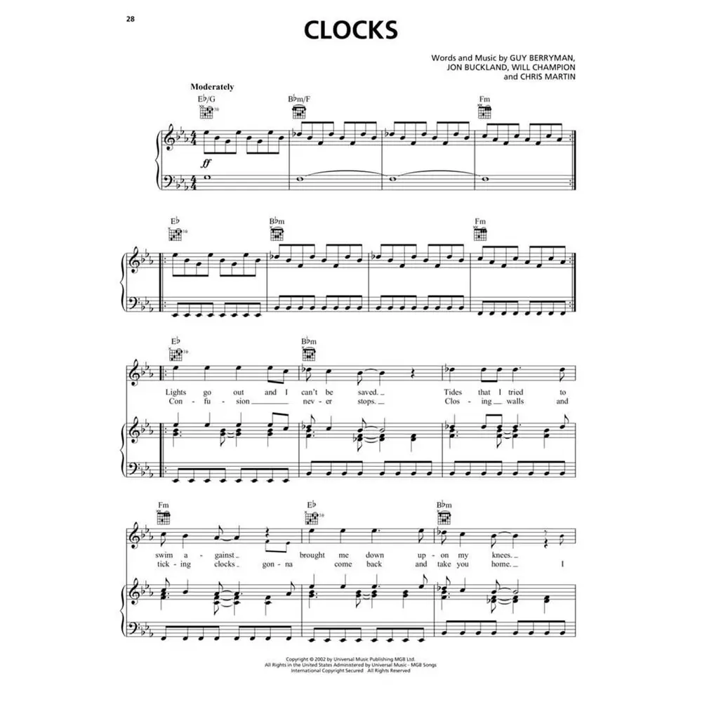 Coldplay Sheet Music Collection