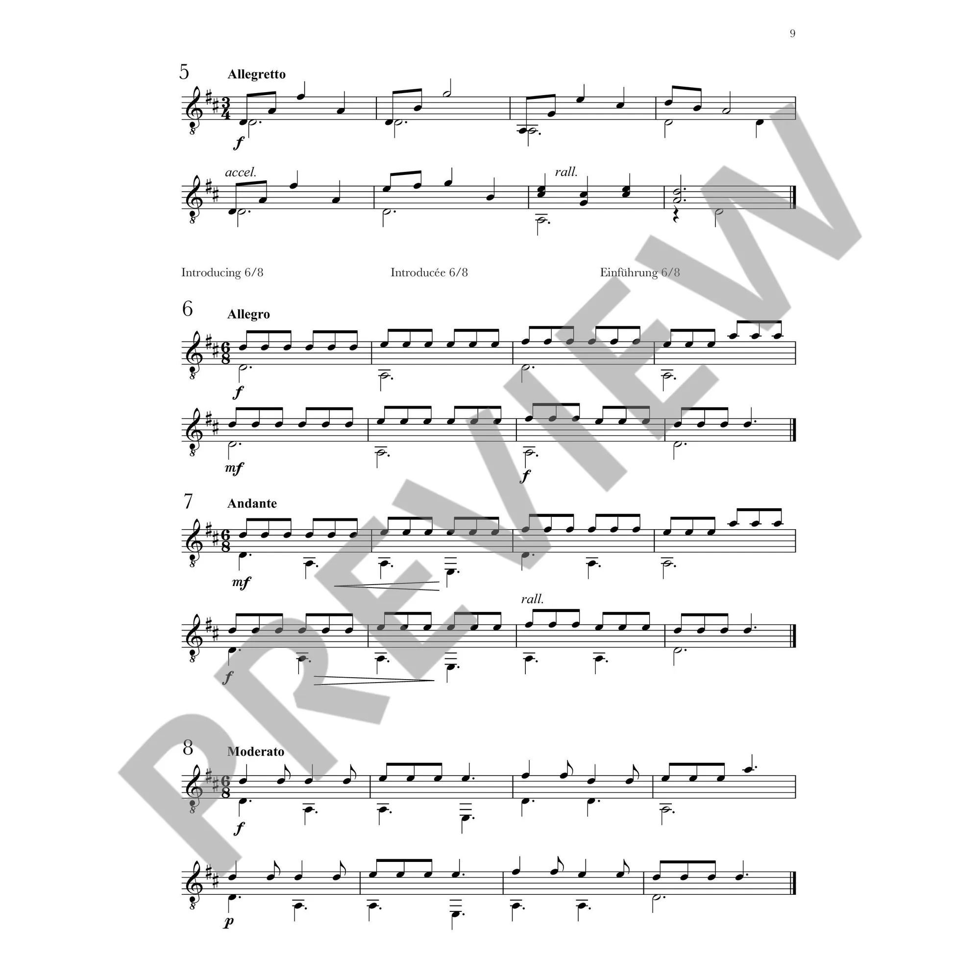 Vom-Blatt-Spiel auf der Gitarre 2