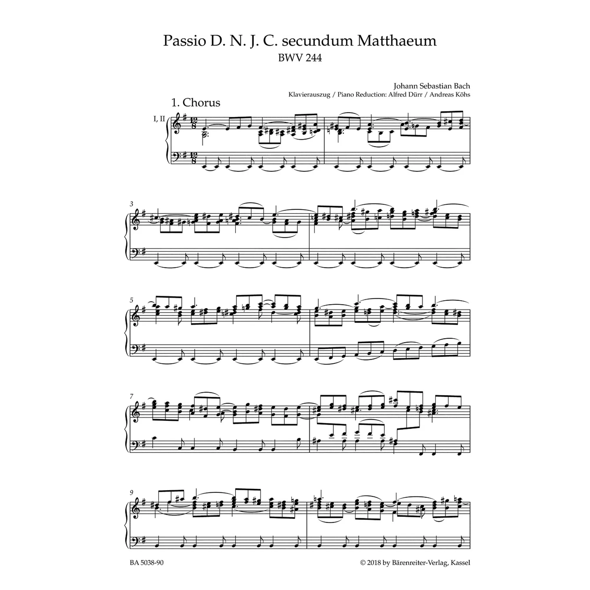 Matthäus-Passion BWV 244