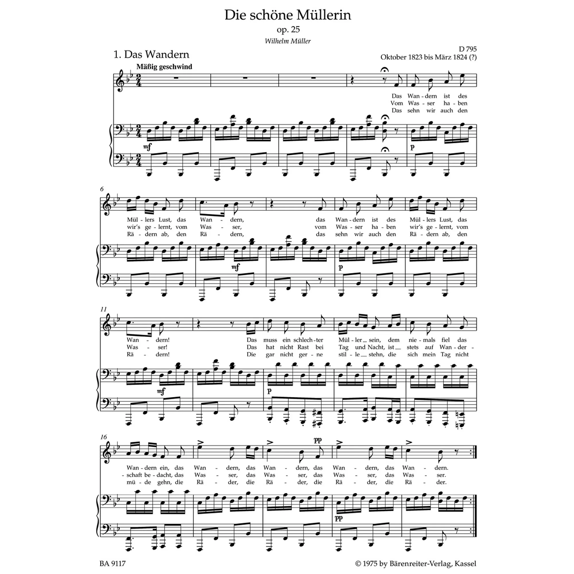 Die schöne Müllerin op.25 D795
