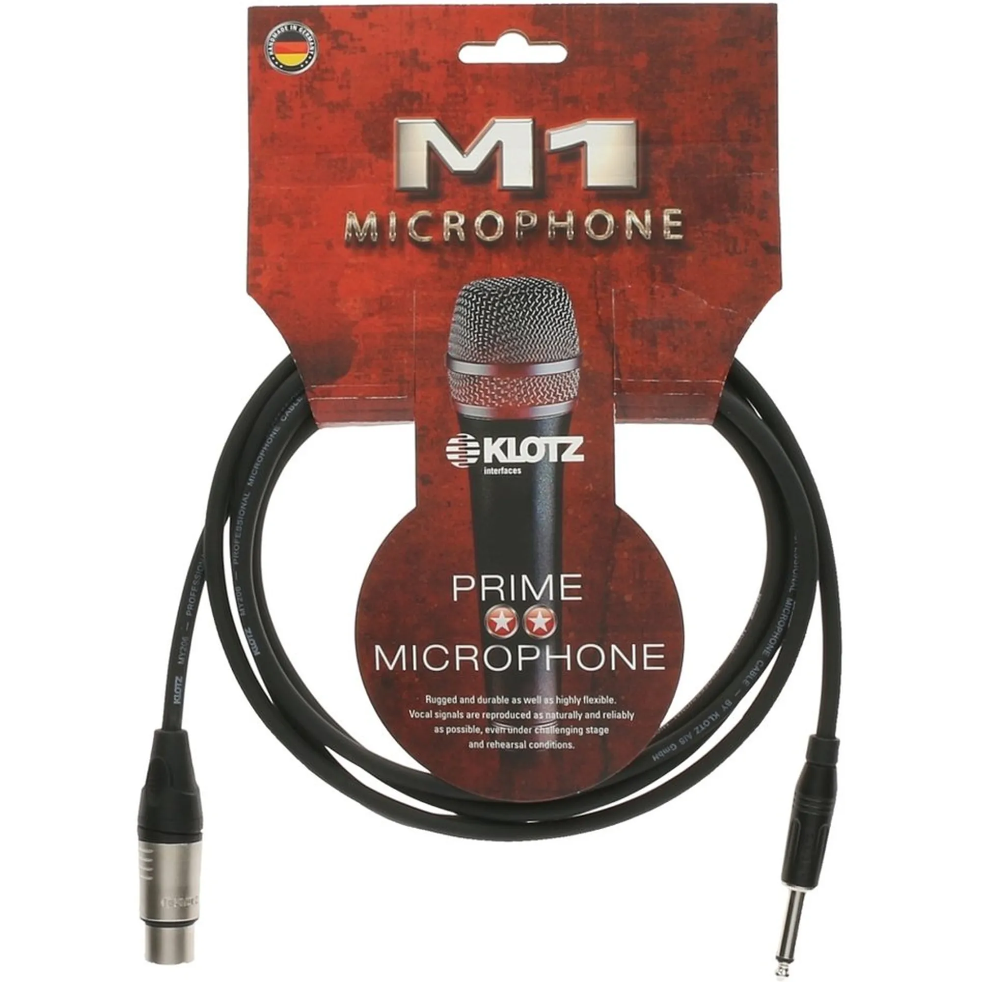 Klotz M1FP1K0100 Prime XLR-Klinke unsym.