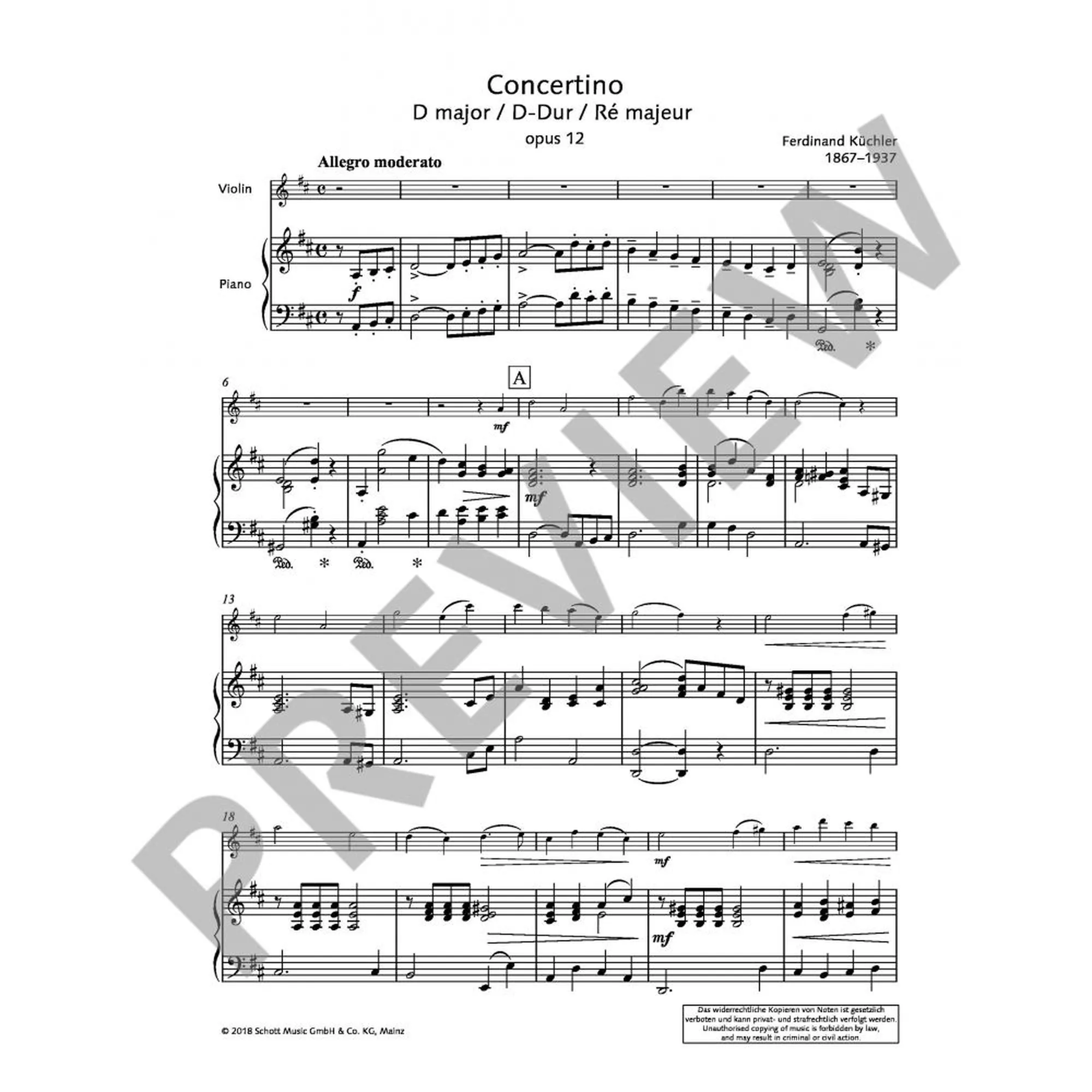 Concertino D-Dur op 12
