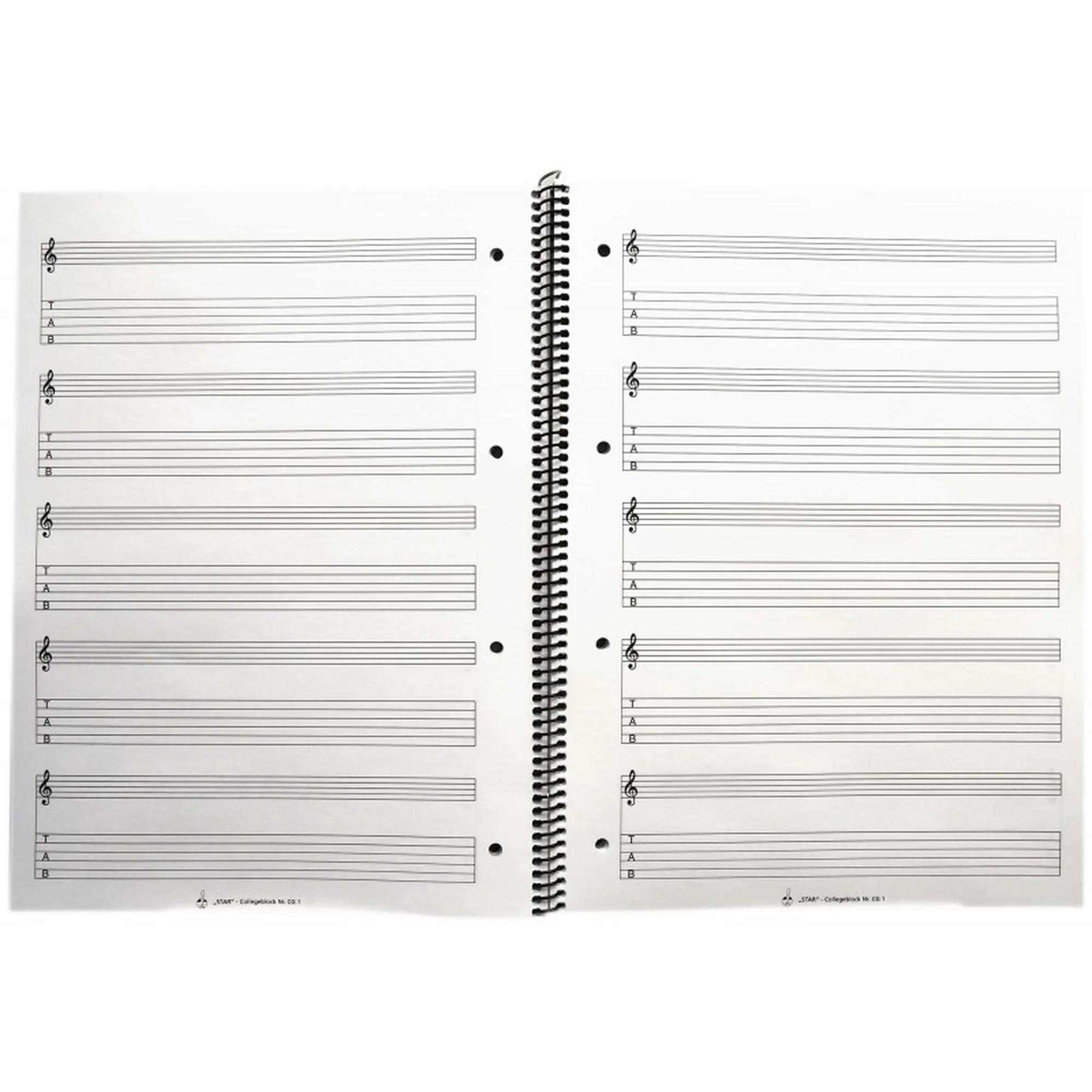 Collegeblock für Gitarre (Noten + TAB)
