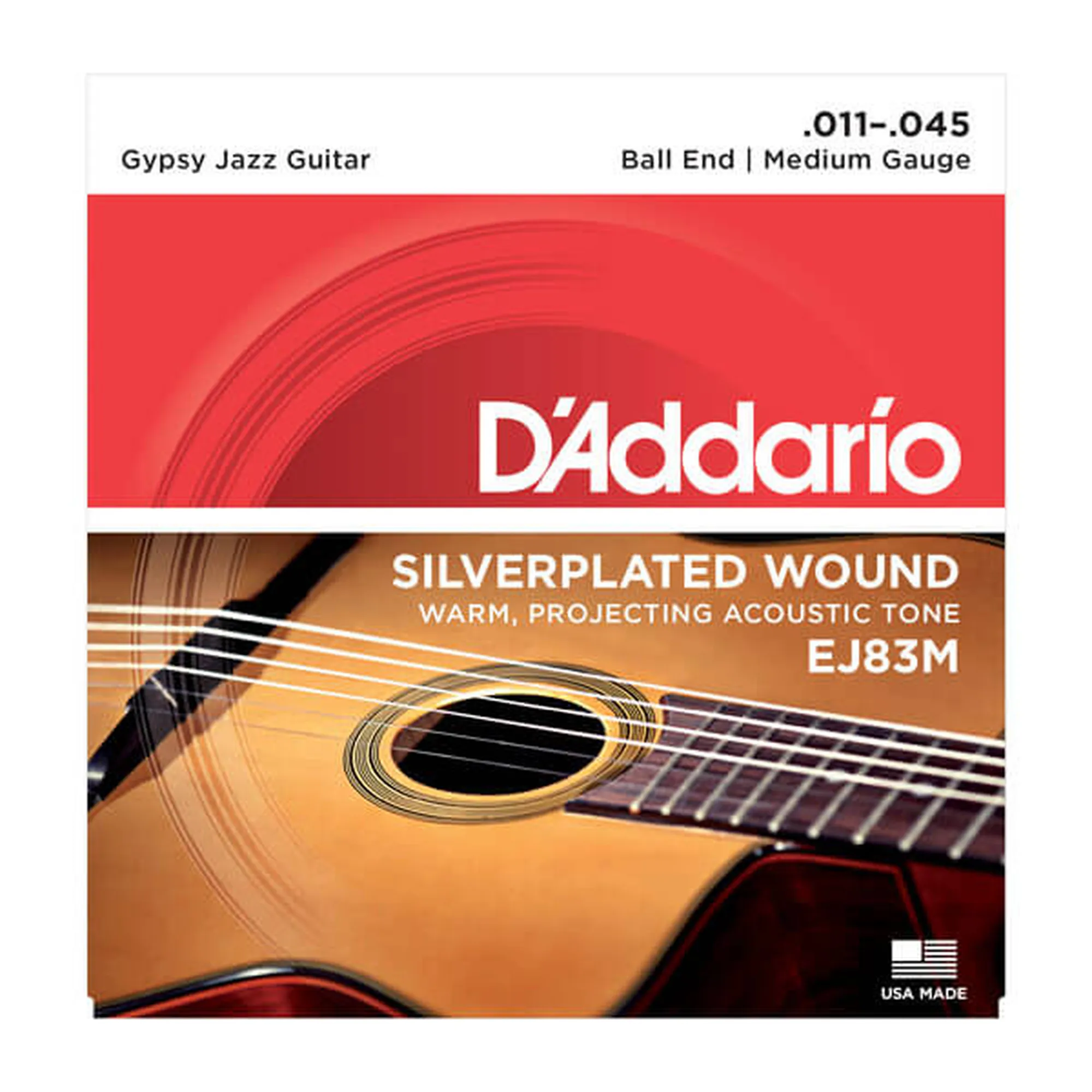 D´Addario EJ83M Gypsy Jazz Ball End Medium