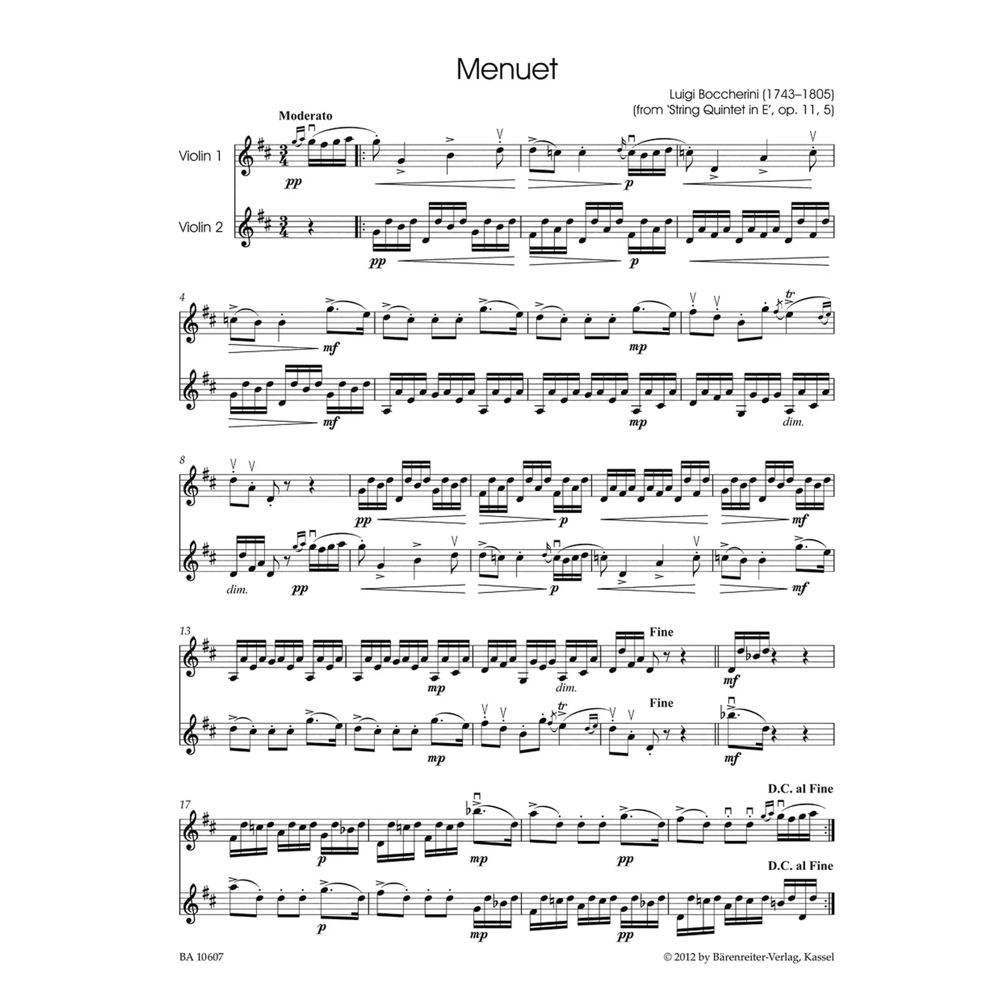 Violin Classics - Duette für Violine