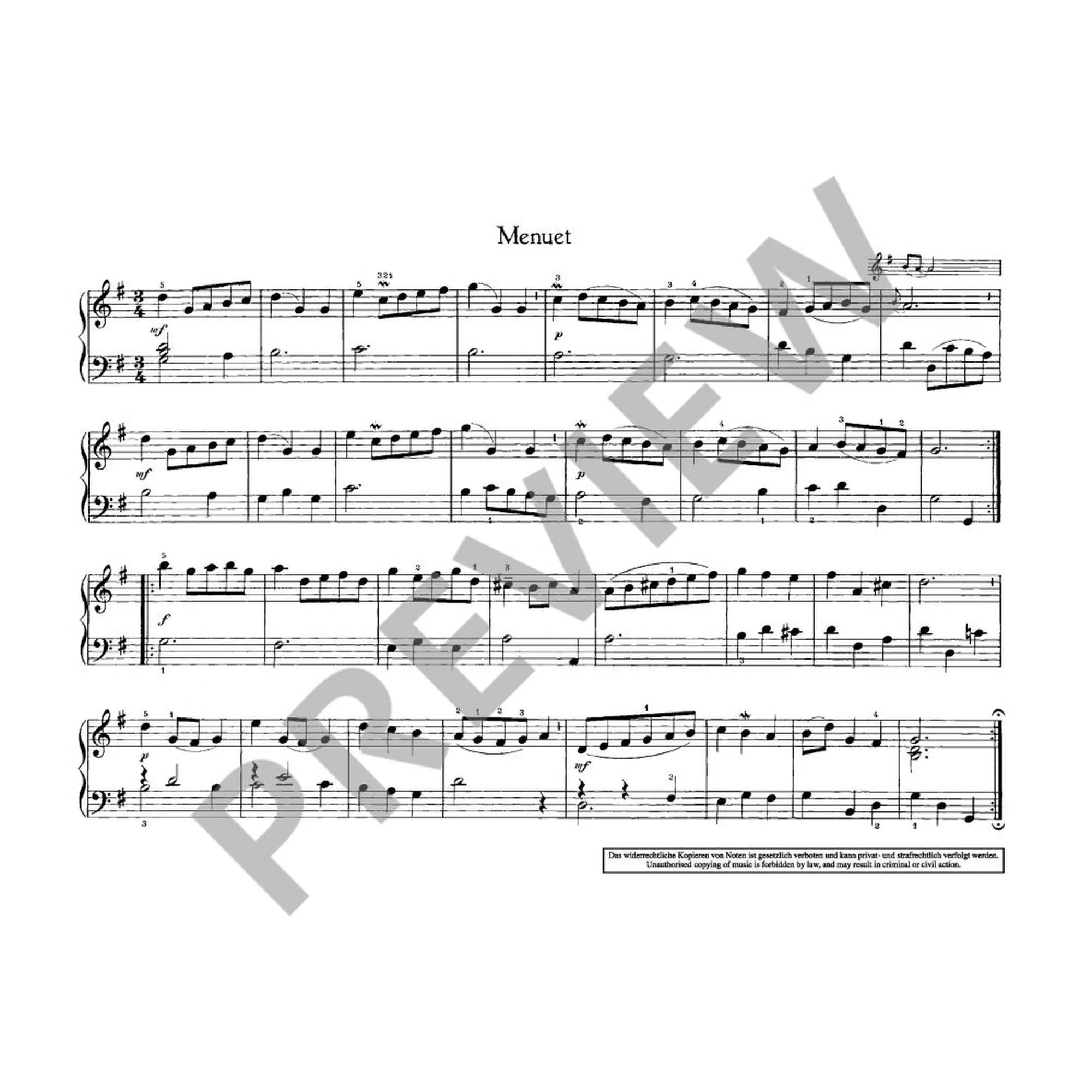 Notenbüchlein für Anna Magdalena Bach