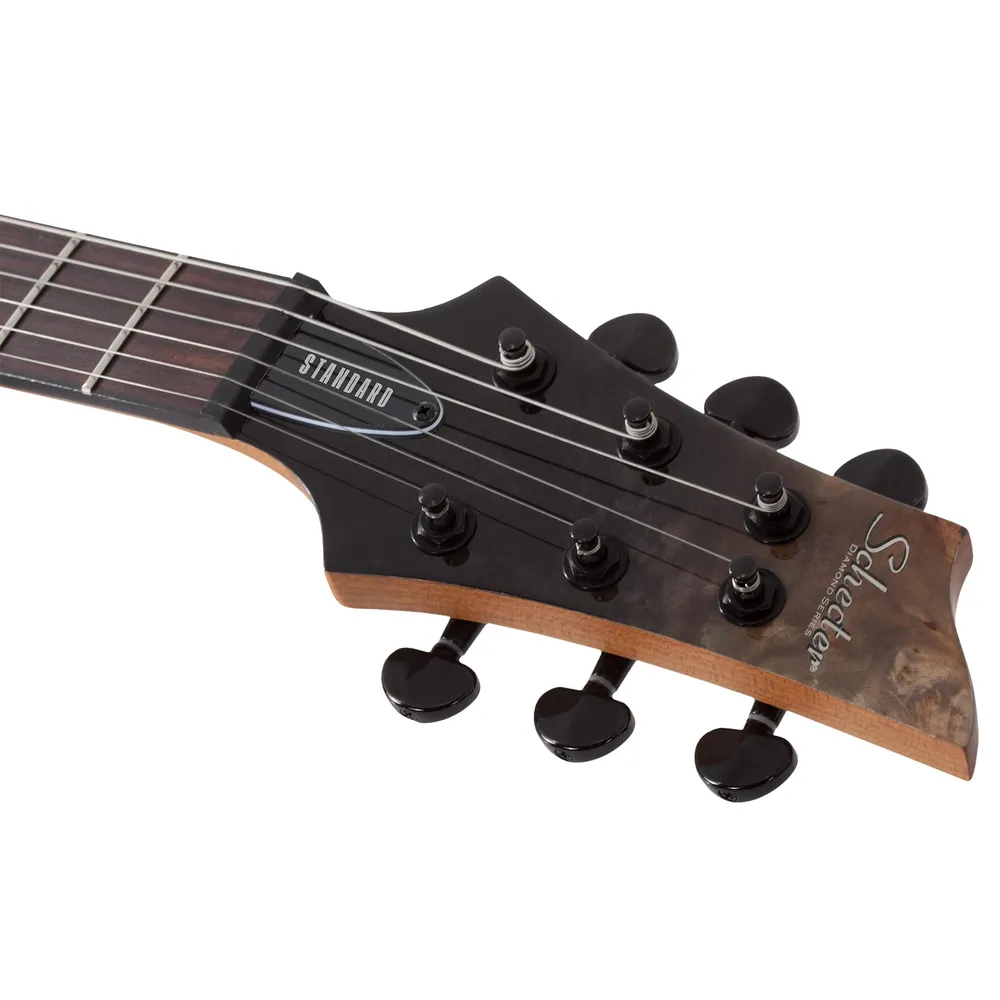 Schecter C-1 Standard - Black Fade Burst Burl