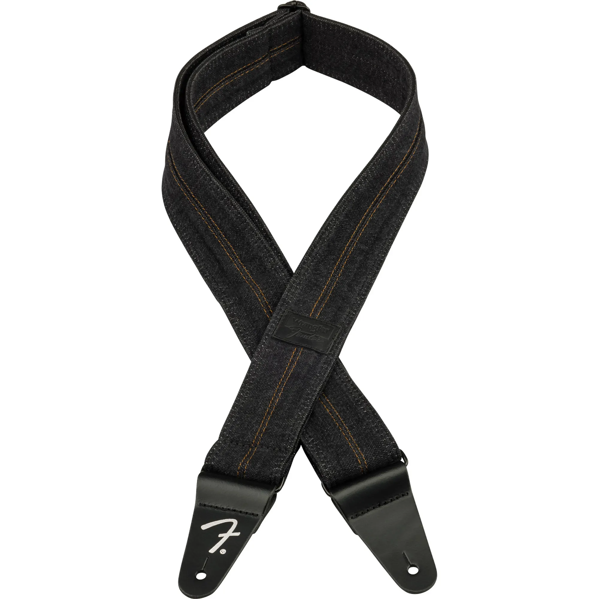 Fender X Wrangler Denim Strap Black Stitch